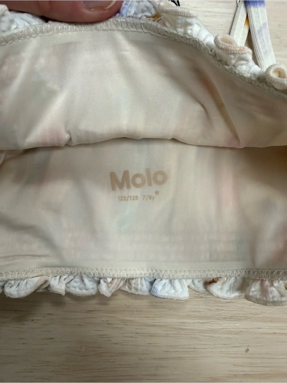 New Molo size 7/8 rainbow hearts bikini